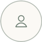 A circular icon with a person symbol inside, commonly used to represent a user profile or account.